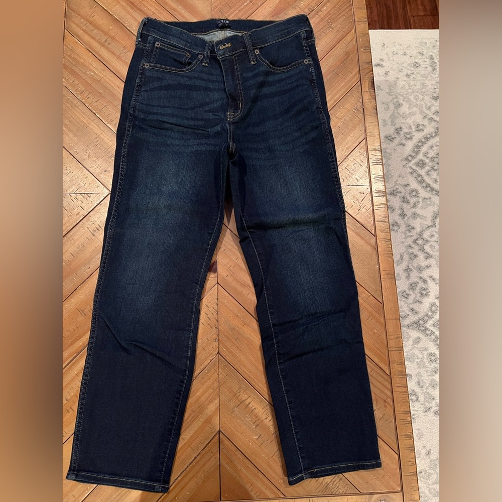 J crew high rise vintage straight jean
